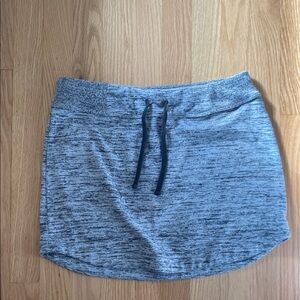 Athleta Heather Gray Mini Skirt with Drawstring